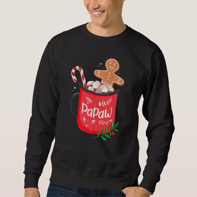 Mens Christmas Matching Family Cocoa Mug With Cand Sweatshirt (Front)