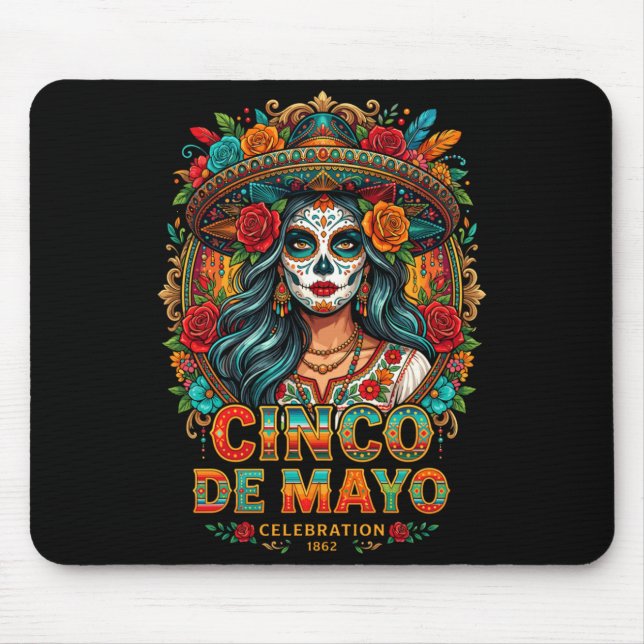 Mens Cinco De Mayo 1862 Fiesta Hispanic Day Of Mouse Pad (Front)