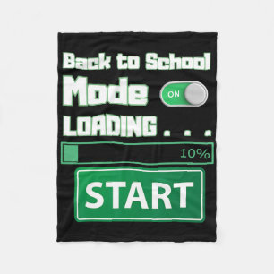 Mens Ck To School Mode Loading – Gamer Style Humou Fleece Blanket