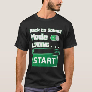 Mens Ck To School Mode Loading – Gamer Style Humou T-Shirt