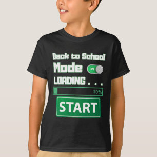 Mens Ck To School Mode Loading – Gamer Style Humou T-Shirt