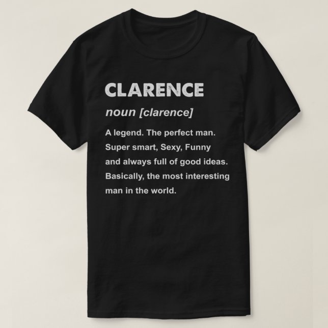 Mens Clarence Name  T-Shirt (Design Front)