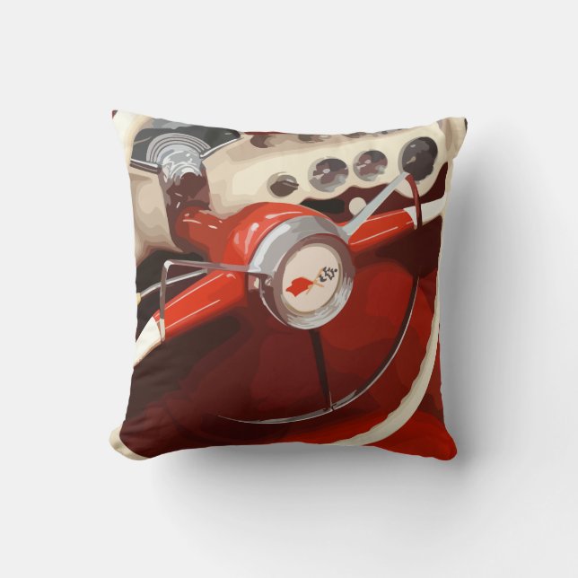 Men's Classic Car Throw Pillows (Front)