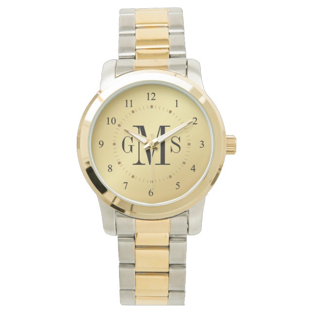 Men's Classy Personalised Monogram Watch (Front)