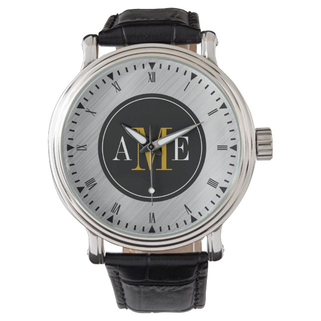 Men's Classy Yellow Monogram Watch (Front)