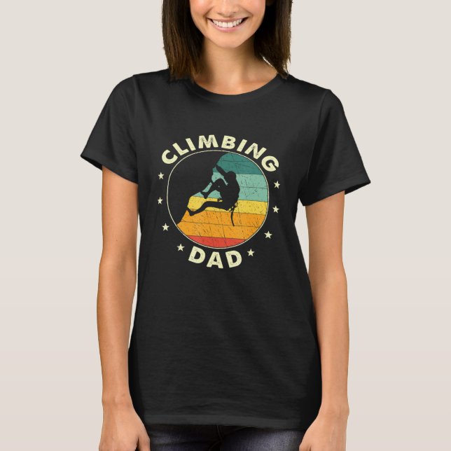 Mens Climbing Dad Father T-Shirt (Front)