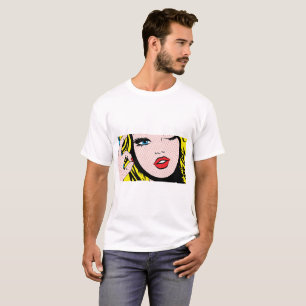 Men's Clothing - Comic Girl O-K Pop Art T-Shirt