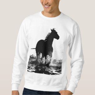 Mens Clothing Running Horse Pop Art Template Men's Sweatshirt
