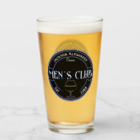 Men's Club Man Cave Drinkware Pint Beer