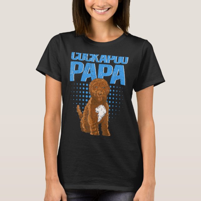 Mens Cockapoo Papa Spoodle Dog Owner Cockapoo 2 T-Shirt (Front)