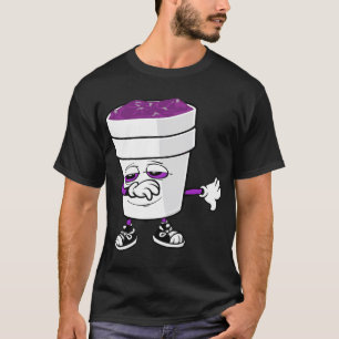 Mens Codeine Cough Syrup Dabbing Double Cup Sizzur T-Shirt