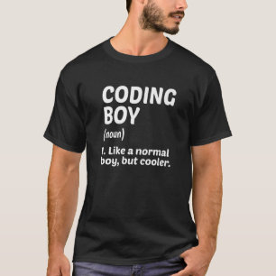 Mens Coding Boy Definition Noun Software Developer T-Shirt