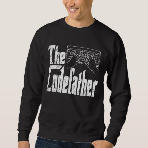 Mens Coding Dad The Codefather Vintage Coder Sweatshirt