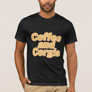 Mens Coffee And Corgis Family Pet Dogs Caffeine Ad T-Shirt