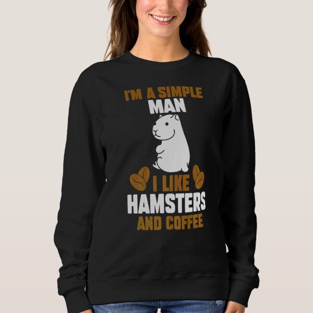Mens Coffee Hamster Sweatshirt (Front)