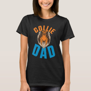 Mens Collie Dad Dog Owner Pet Dog  Animal Rough Co T-Shirt