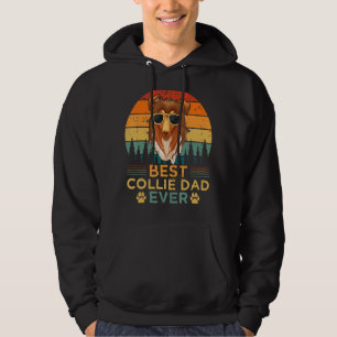 Mens Collie Dog Vintage Best Collie Dad Father's Hoodie