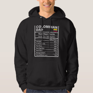 Mens Colombian Dad Nutrition Facts Father's Day Na Hoodie