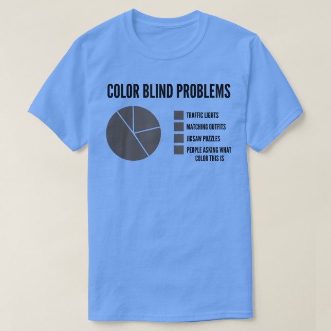 Mens Colour Blind Problems Pie Chart  T-Shirt (Design Front)