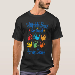 Mens Colourful Little Hands Worldu2019s Best Dad H T-Shirt