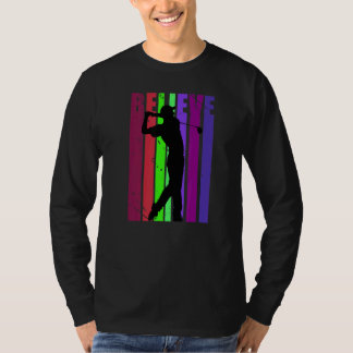 Mens Colourful Retro Golfing Birthday Motivational T-Shirt