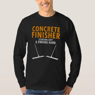 Mens Concrete Finisher for Construction Cement Wor T-Shirt