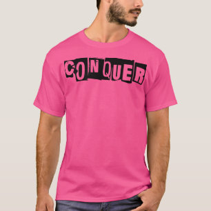 Mens CONQUER Gym Fitness Workout Bodybuilding Moti T-Shirt