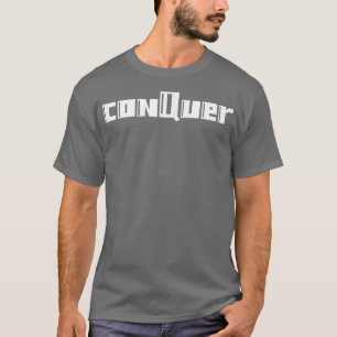 Mens CONQUER Gym Fitness Workout Bodybuilding Moti T-Shirt