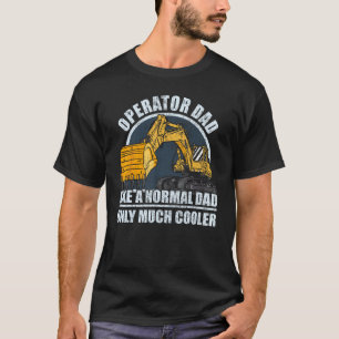 Mens Construction Worker Heavy Equipment Excavator T-Shirt