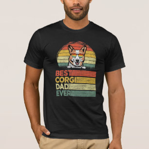 Mens Cool Best Corgi Dad Ever Father's Day T-Shirt