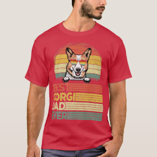 Mens Cool Best Corgi Dad Ever Funny Fathers Day112 T-Shirt