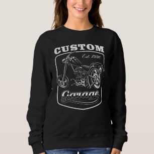 Mens Cool Biker For Motorcyclists Chopper Custom Sweatshirt