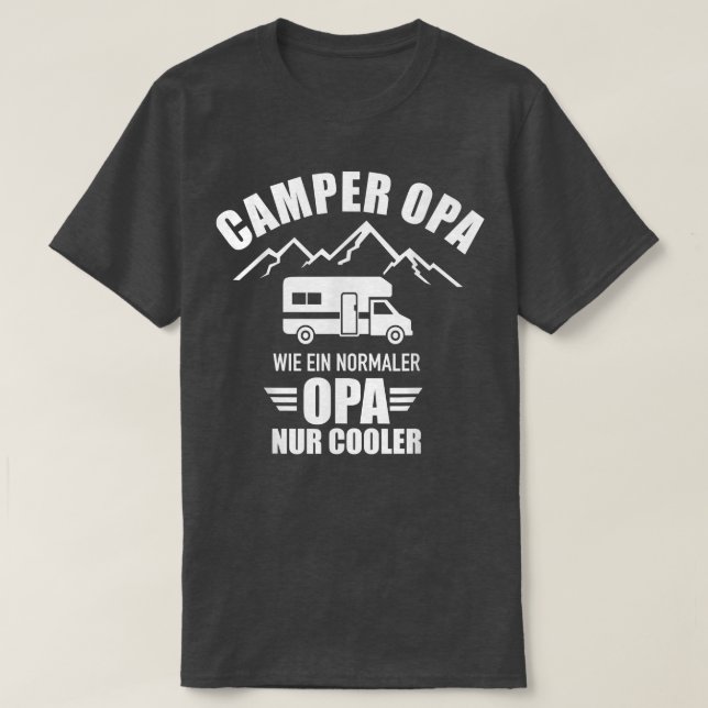 Mens Cool camper grandpa saying for camping grandf T-Shirt (Design Front)