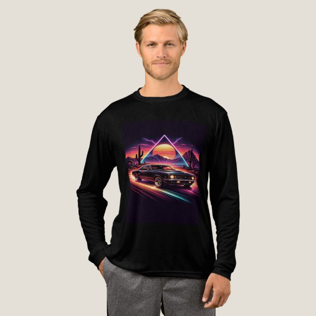 Men's Cool Car Black T-Shirts  (Full Front)