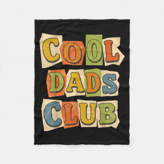 Mens Cool Dads Club Vintage Dad Fathers Day Fleece Blanket