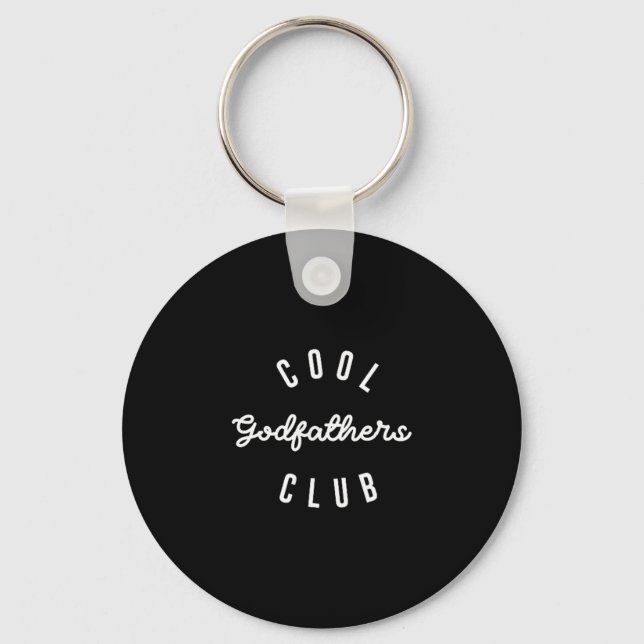 Mens Cool Godfathers Club, Pregnancy Announcement  Key Ring (Front)