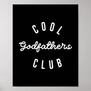 Mens Cool Godfathers Club, Pregnancy Announcement  Poster