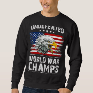 Mens Cool Grumpy Old Veteran World War Champs Vint Sweatshirt