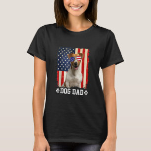 Mens Cool Jack Russell Terrier Dog Dad American Fl T-Shirt