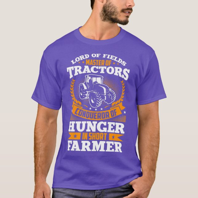 Mens Cool Local Farmer Tractor Driver Farming Of T-Shirt (Front)