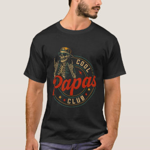 Mens Cool Papas Club Pregnancy Announcement Cool P T-Shirt