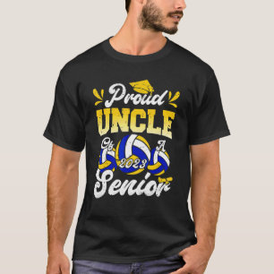 Mens Cool Proud Uncle of a 2023 Volleyball Senior  T-Shirt