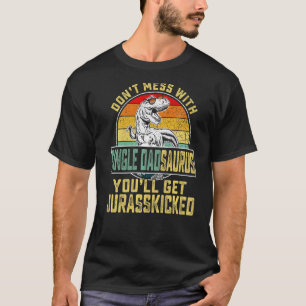 Mens Cool Single Dadsaurus Dinosaur Rex Vintage Fa T-Shirt