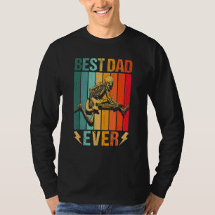 Mens Cool Skeleton Playing Electric Guitar Player T-Shirt