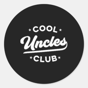 Mens Cool Uncles Club Retro Best Uncle Ever Funny  Classic Round Sticker