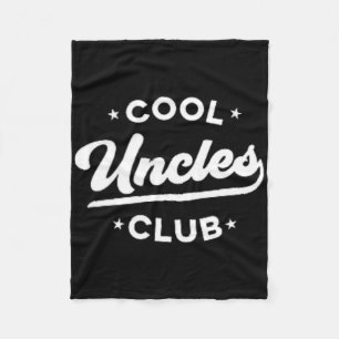 Mens Cool Uncles Club Retro Best Uncle Ever Funny Fleece Blanket
