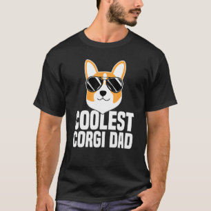 Mens Coolest Corgi Dad Pembroke Welsh Corgi Dog T-Shirt