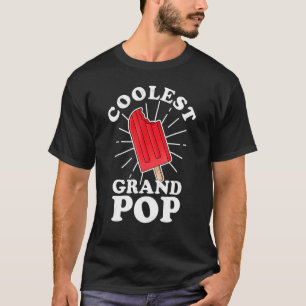 Mens Coolest Grandpop  Ice Pop Ice Cream Grandpa F T-Shirt