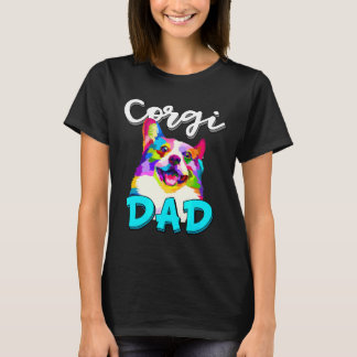 Mens Corgi Dad Corgi Owner Fathers Day T-Shirt