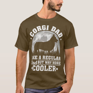 Mens Corgi Dad Like A Regular Dad Funny Corgi Dog  T-Shirt